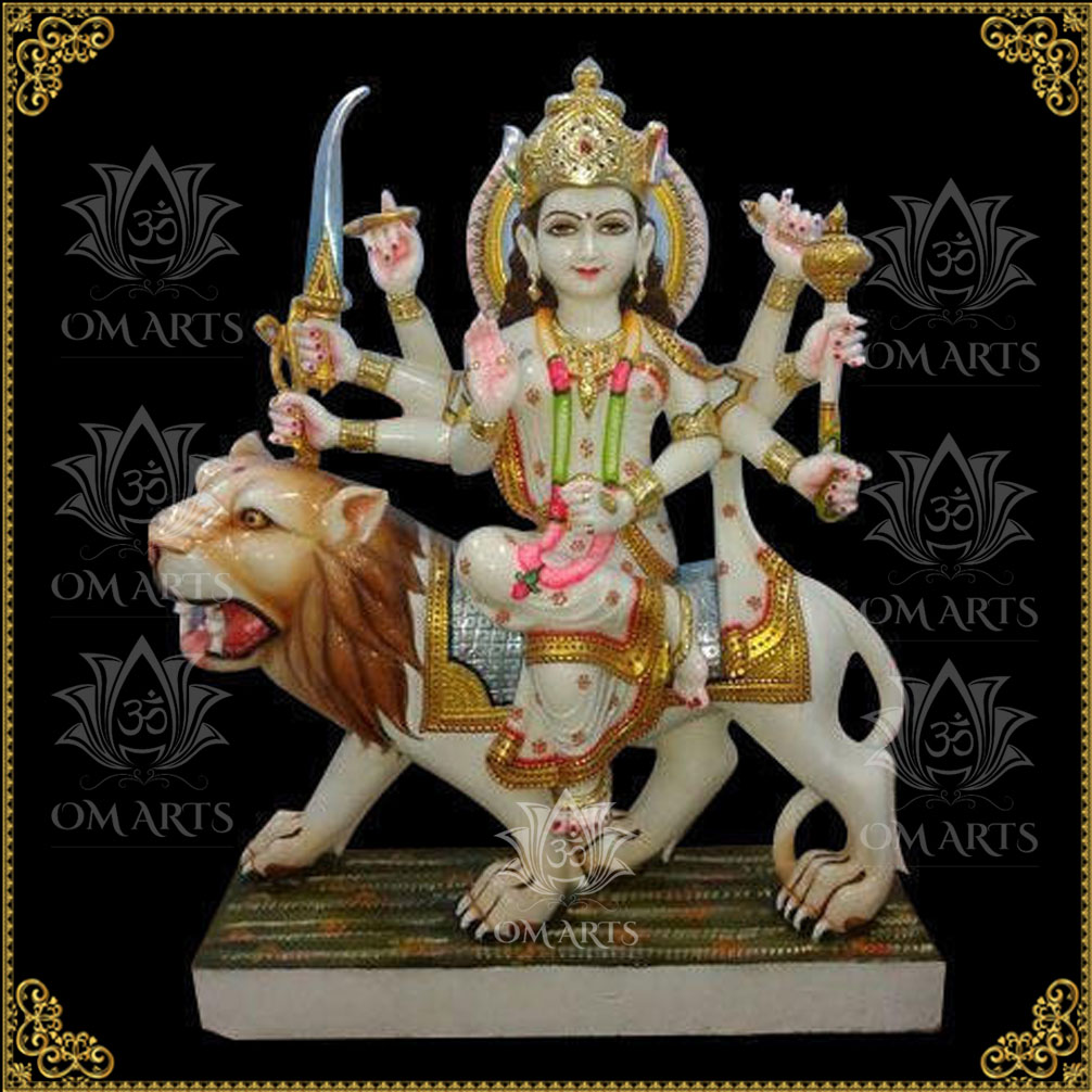 Marble Durga Mata Statue