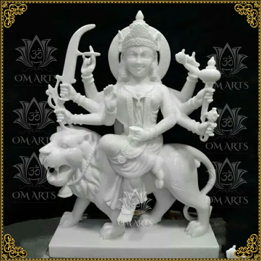 Makrana Marble Durga Statue