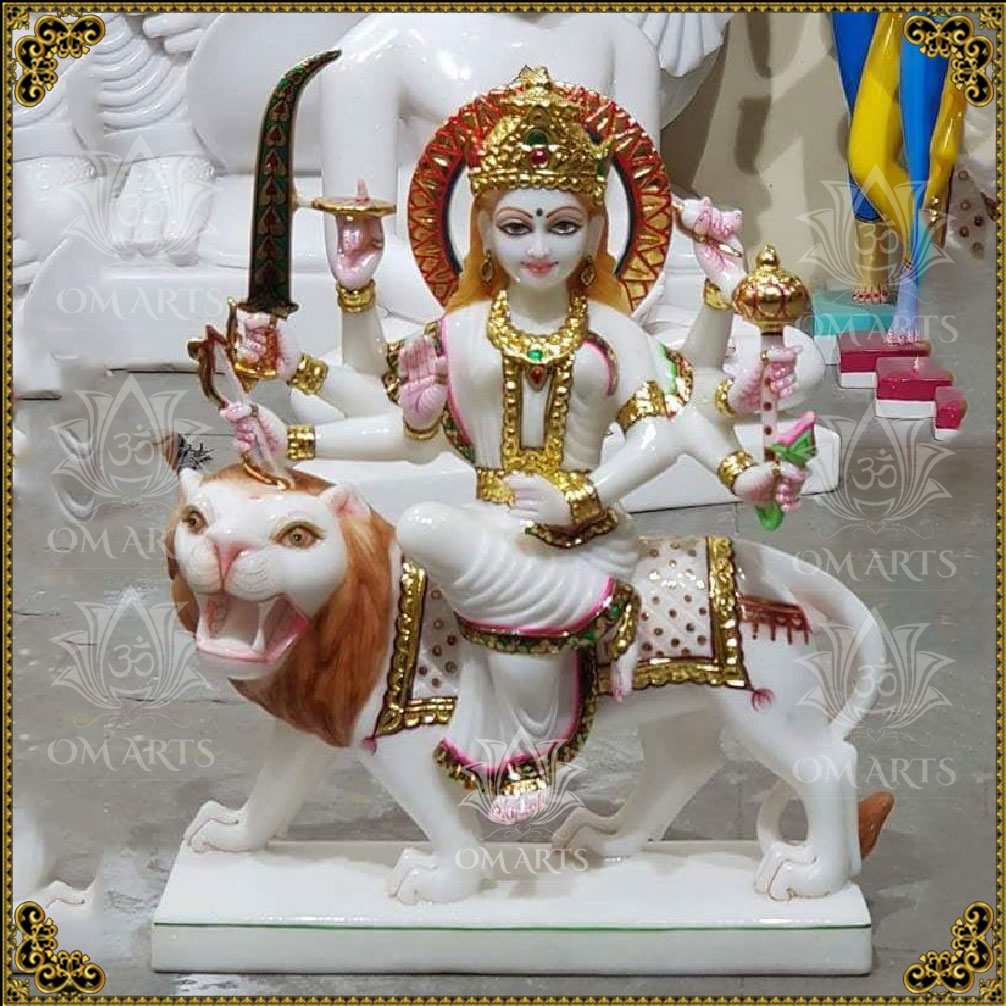 Marble Durga Maa Statue