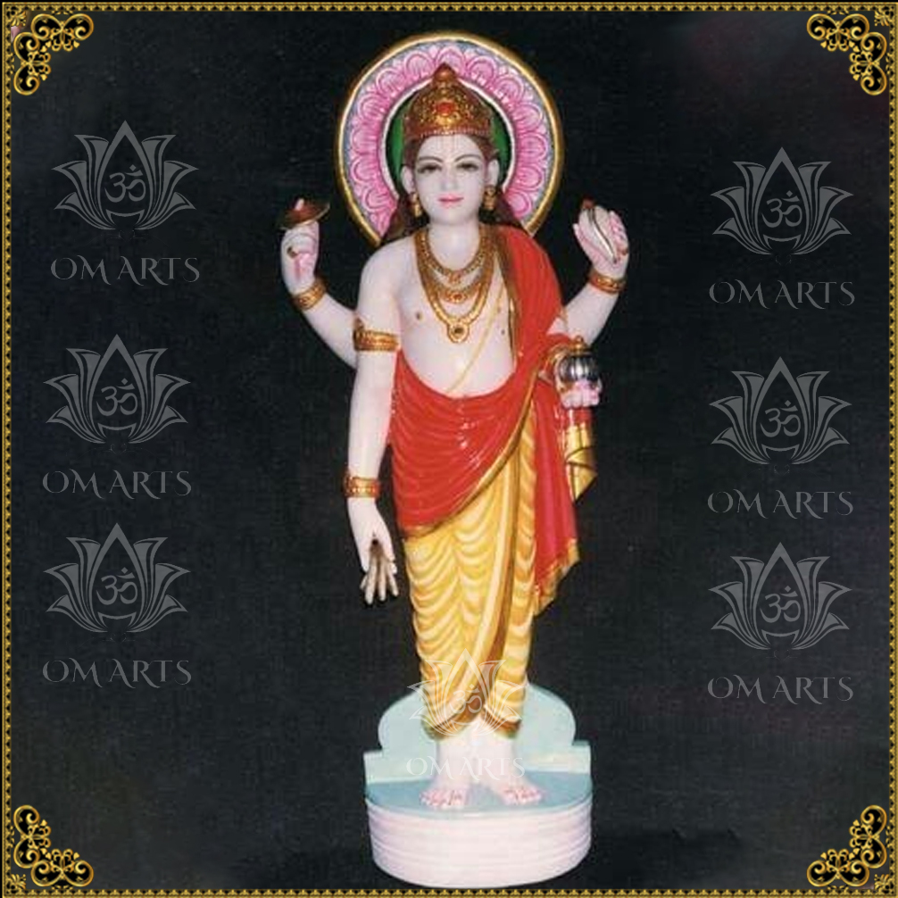 Marble Dhanvantari Statue