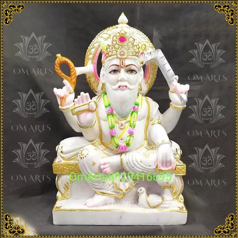 Marble Vishwakarma Statue