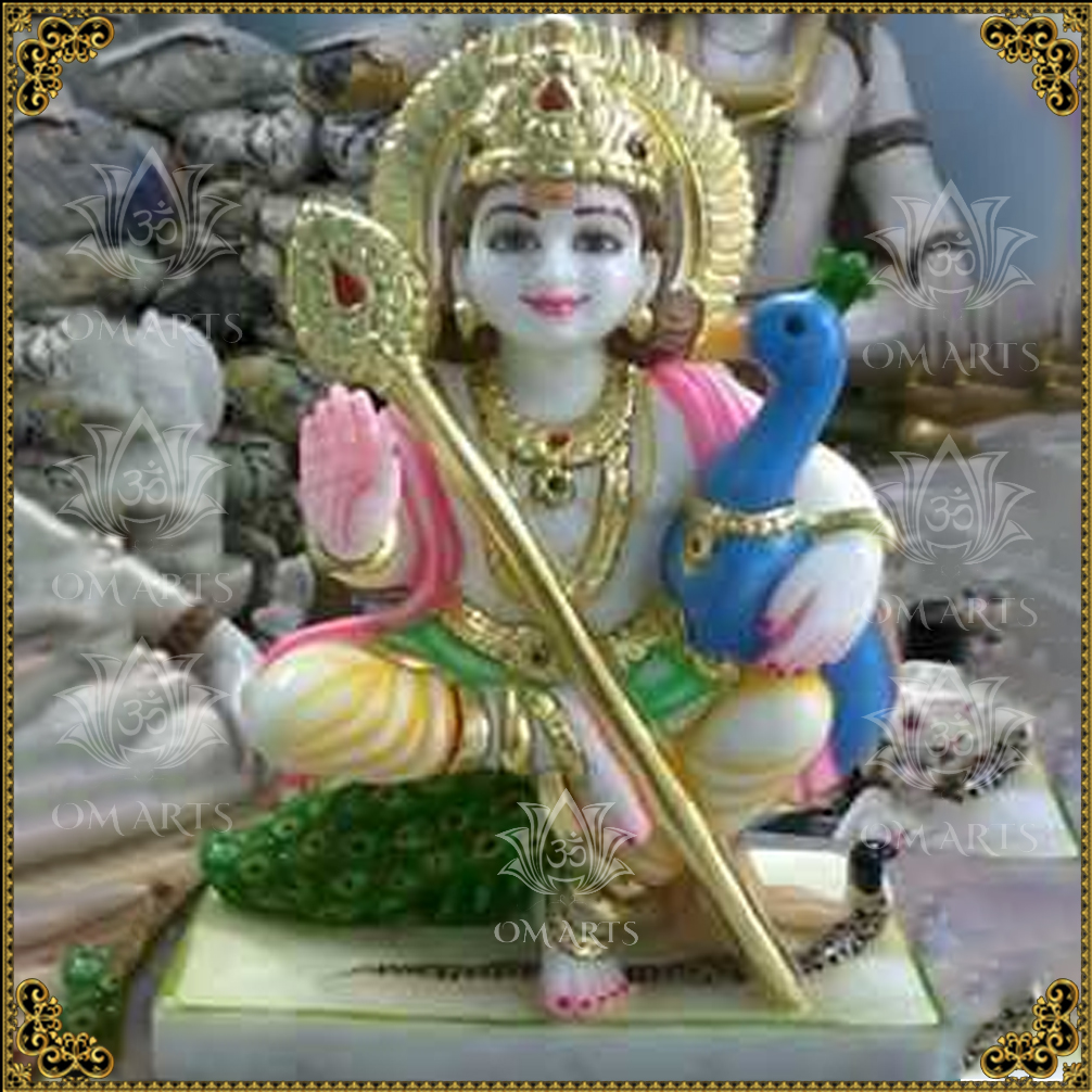 Murugan Marble Statue