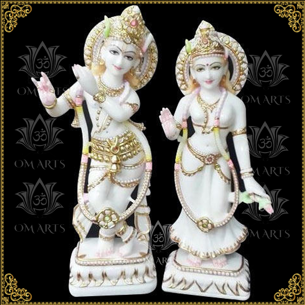 Lord Radha Krishna Marble Statue
