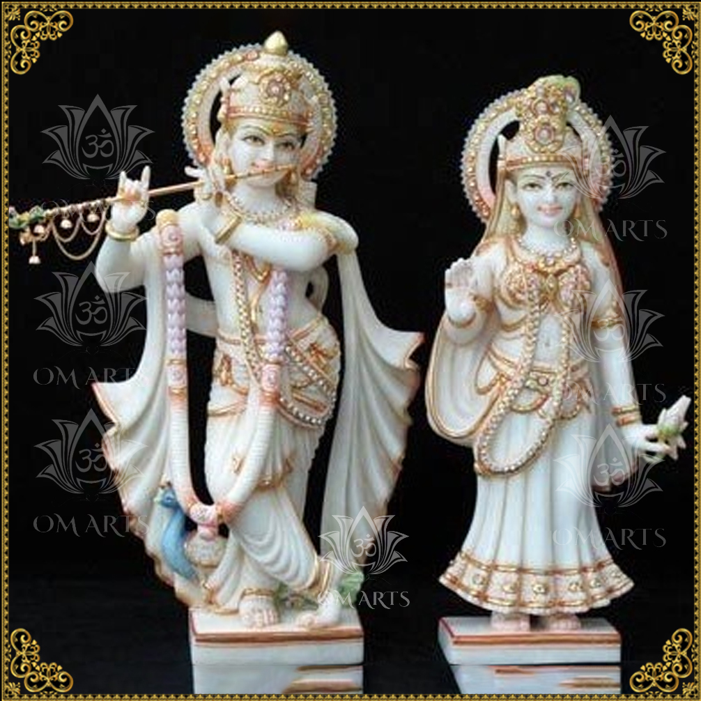 Marble Radha Krishna Statue