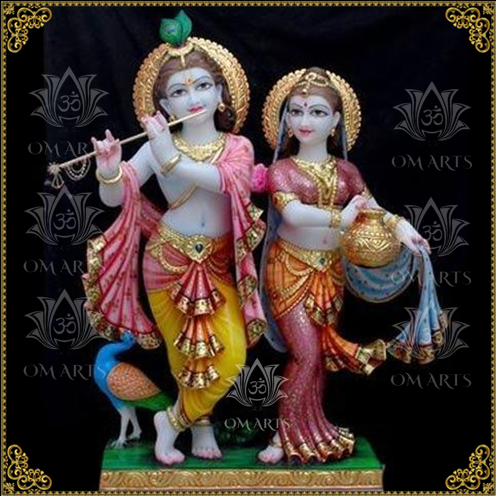 Marble Radha Krishna Statue