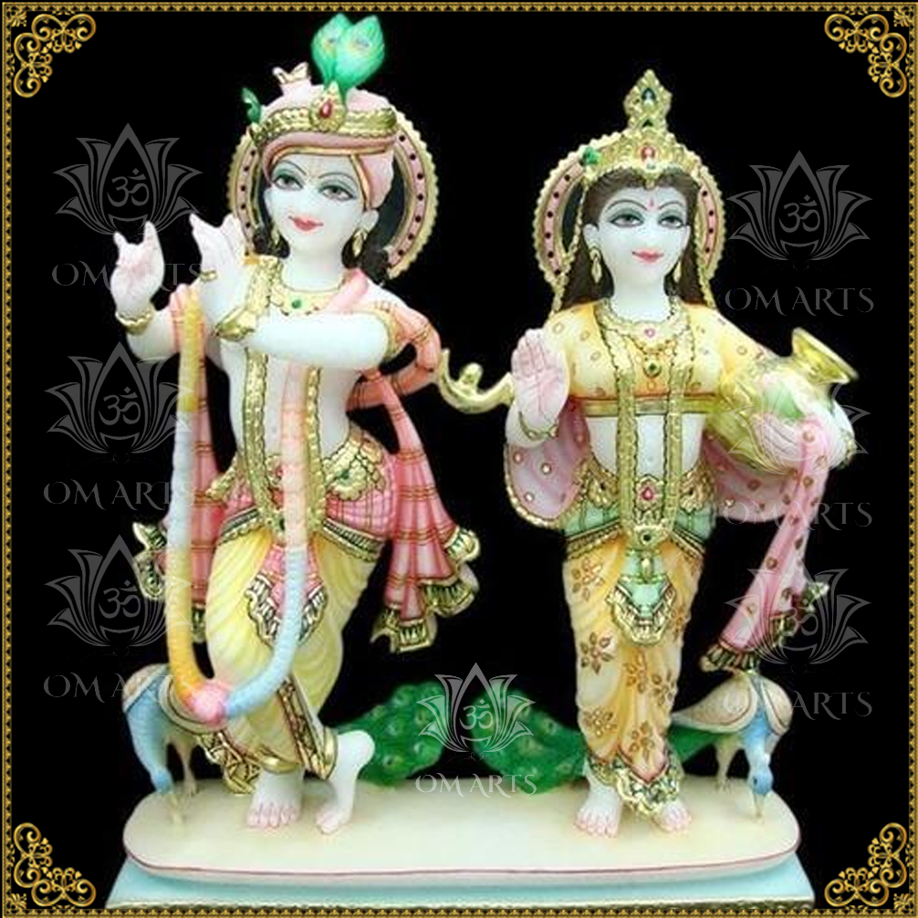 Marble Radha Krishna Statue