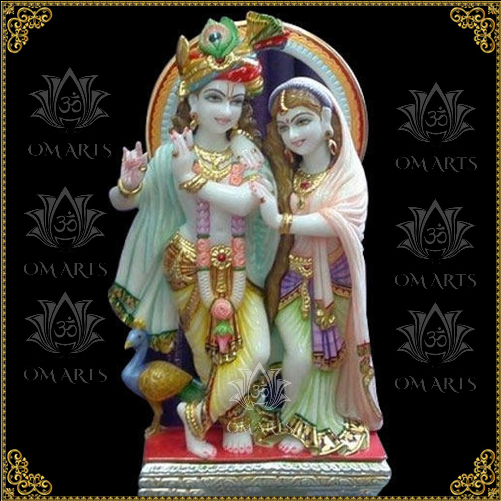 Marble Radha Krishna Statue