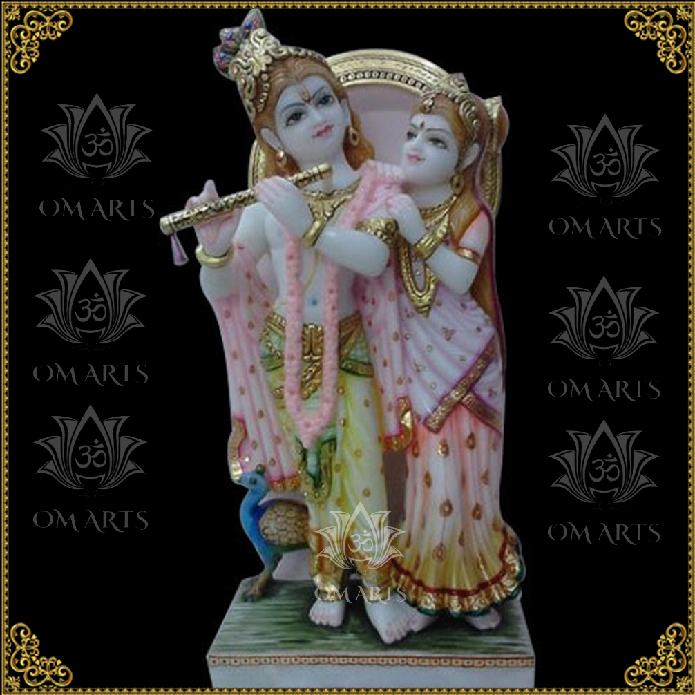 Marble Radha Krishna Statue