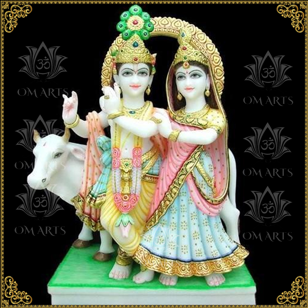 Marble Radha Krishna Statue