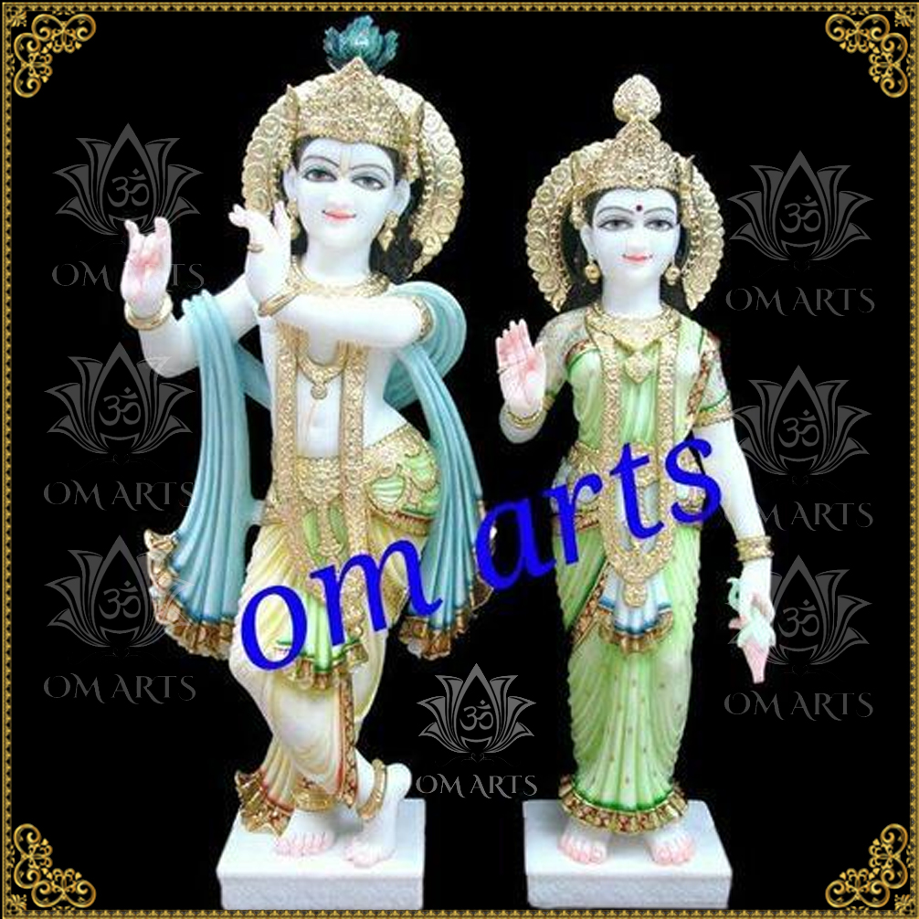 Marble Radha Krishna Statue