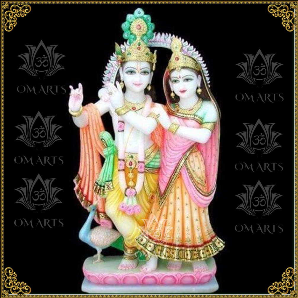 Marble Radha Krishna Jugal Statue
