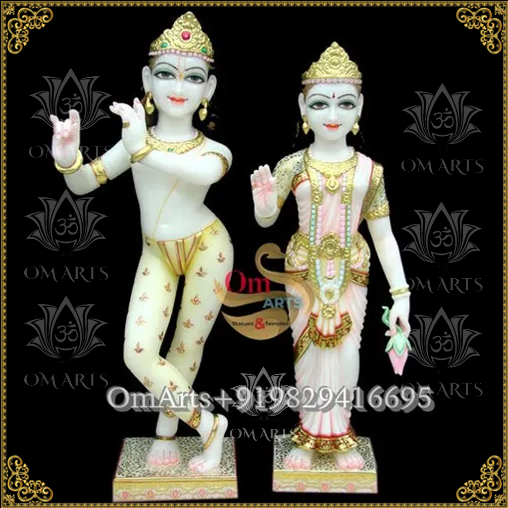 Marble Radha Krishna Iskon Statue
