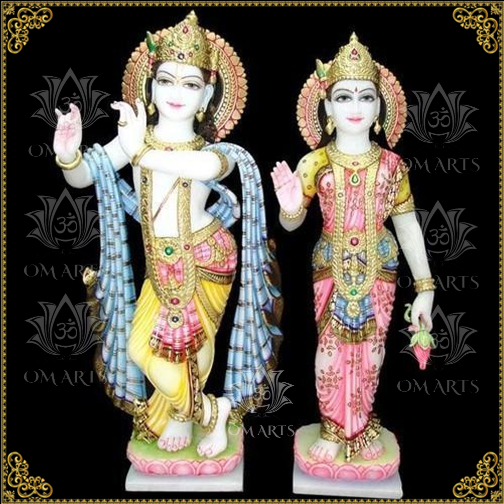 Decorative Radha Krishna Marble Statue