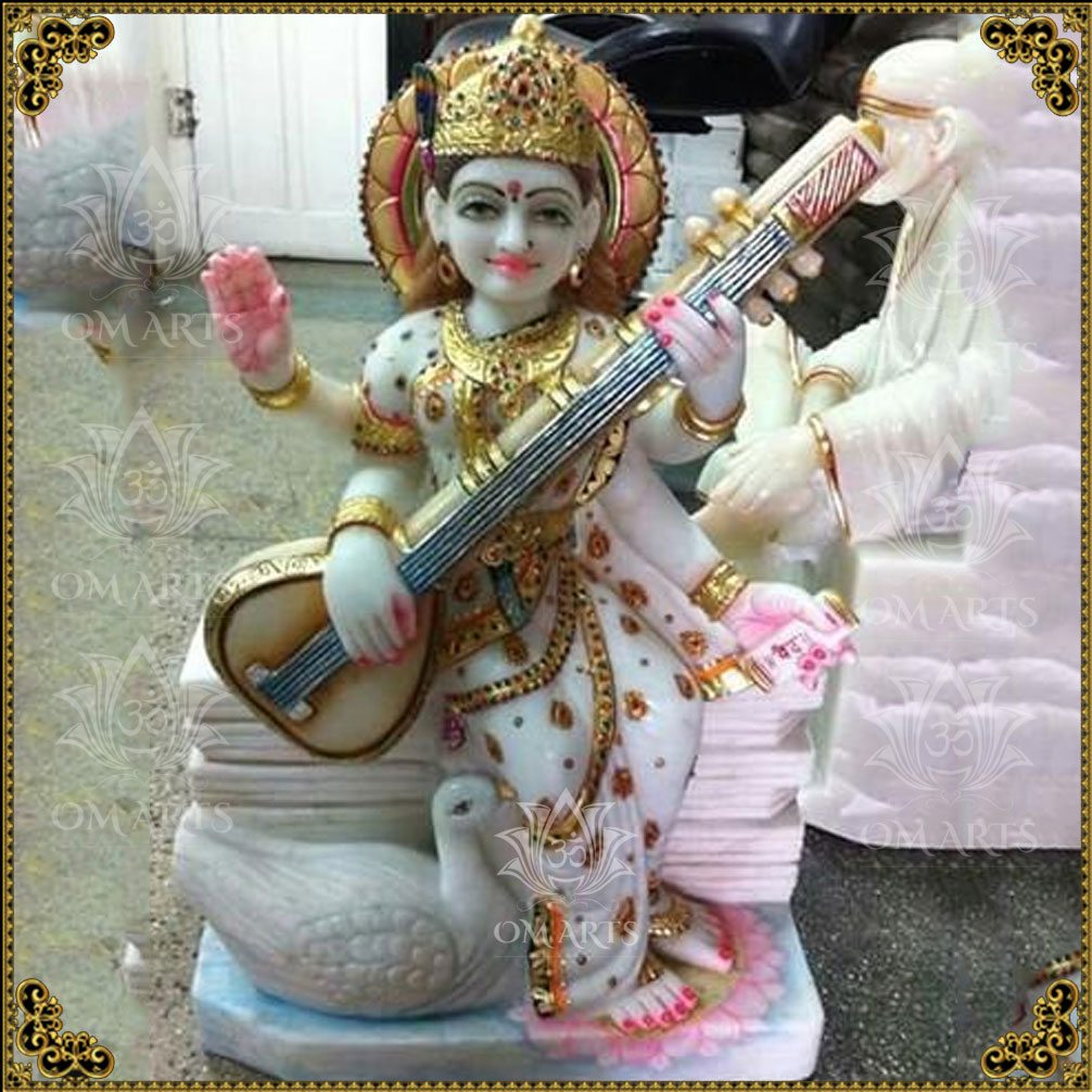 White Marble Saraswati