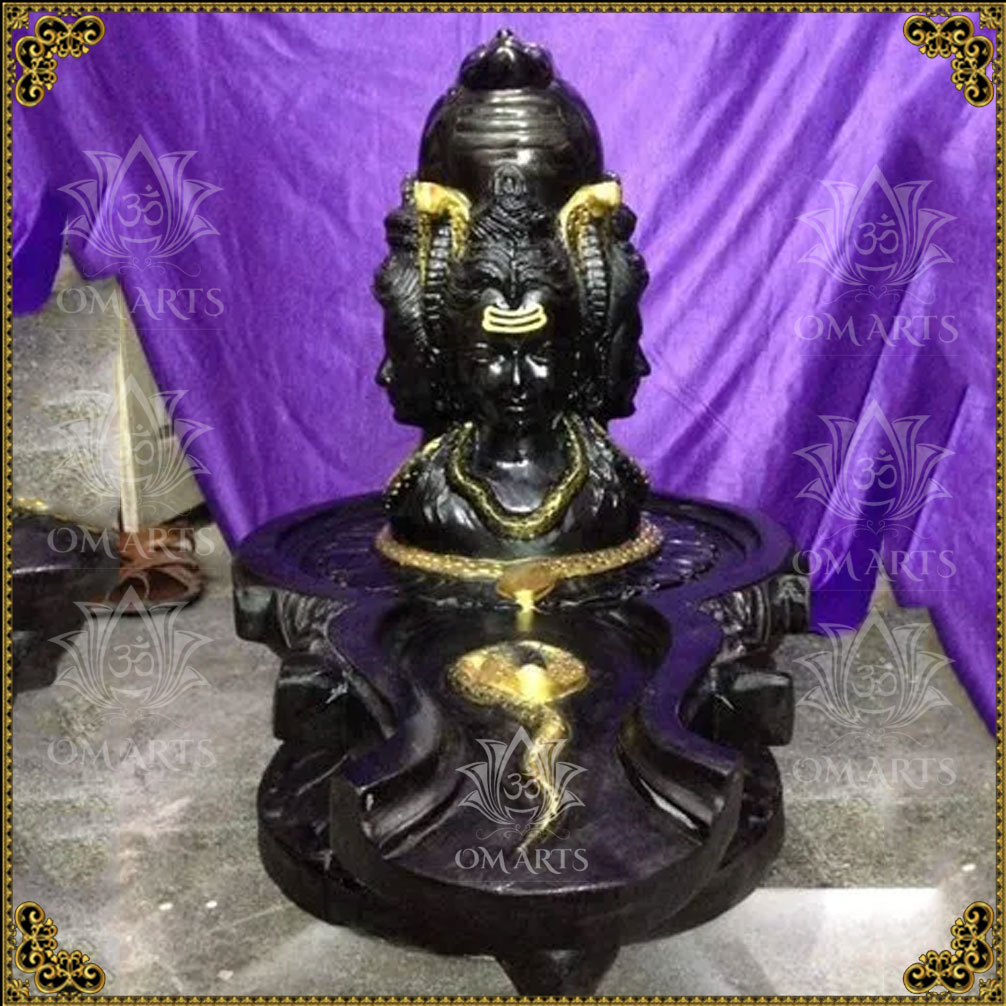 Black Marble Panchmukhi Shivling