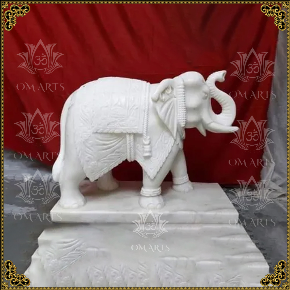 Marble Elephant Statue
