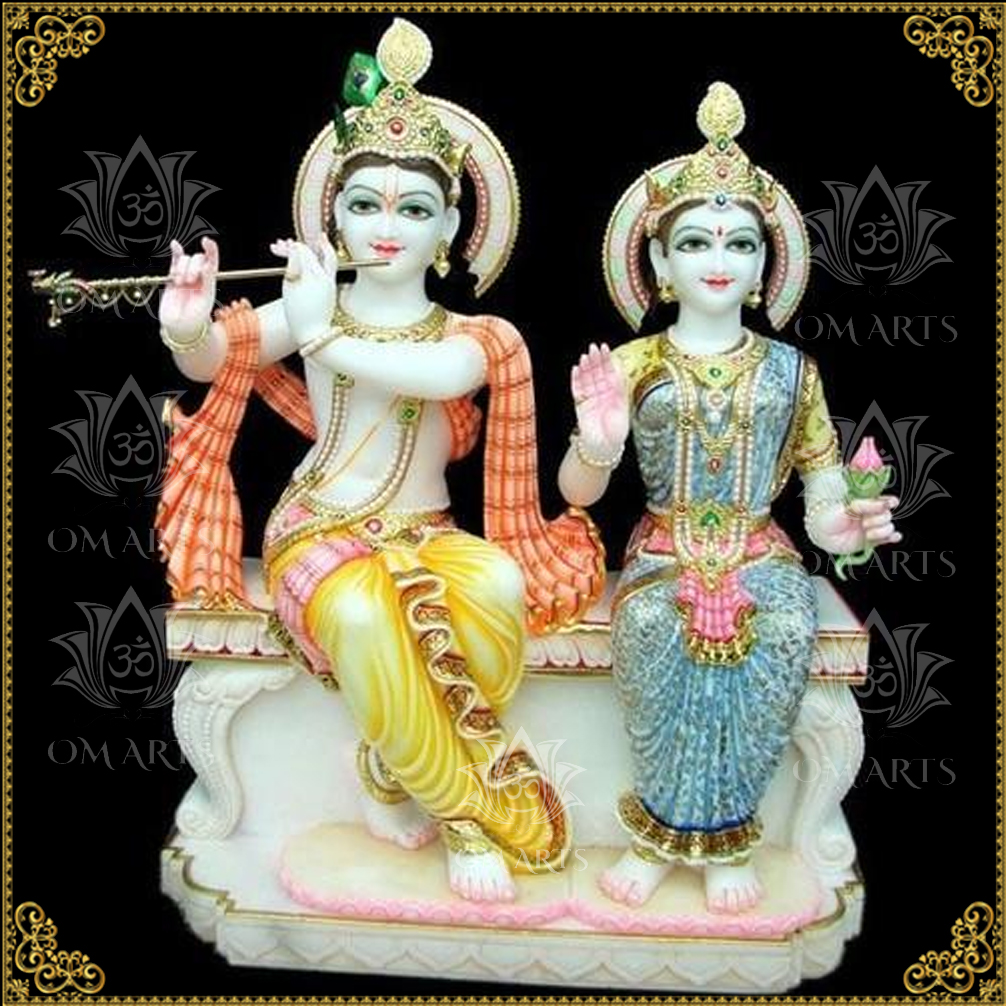 Marble God Radha Krishna Statue