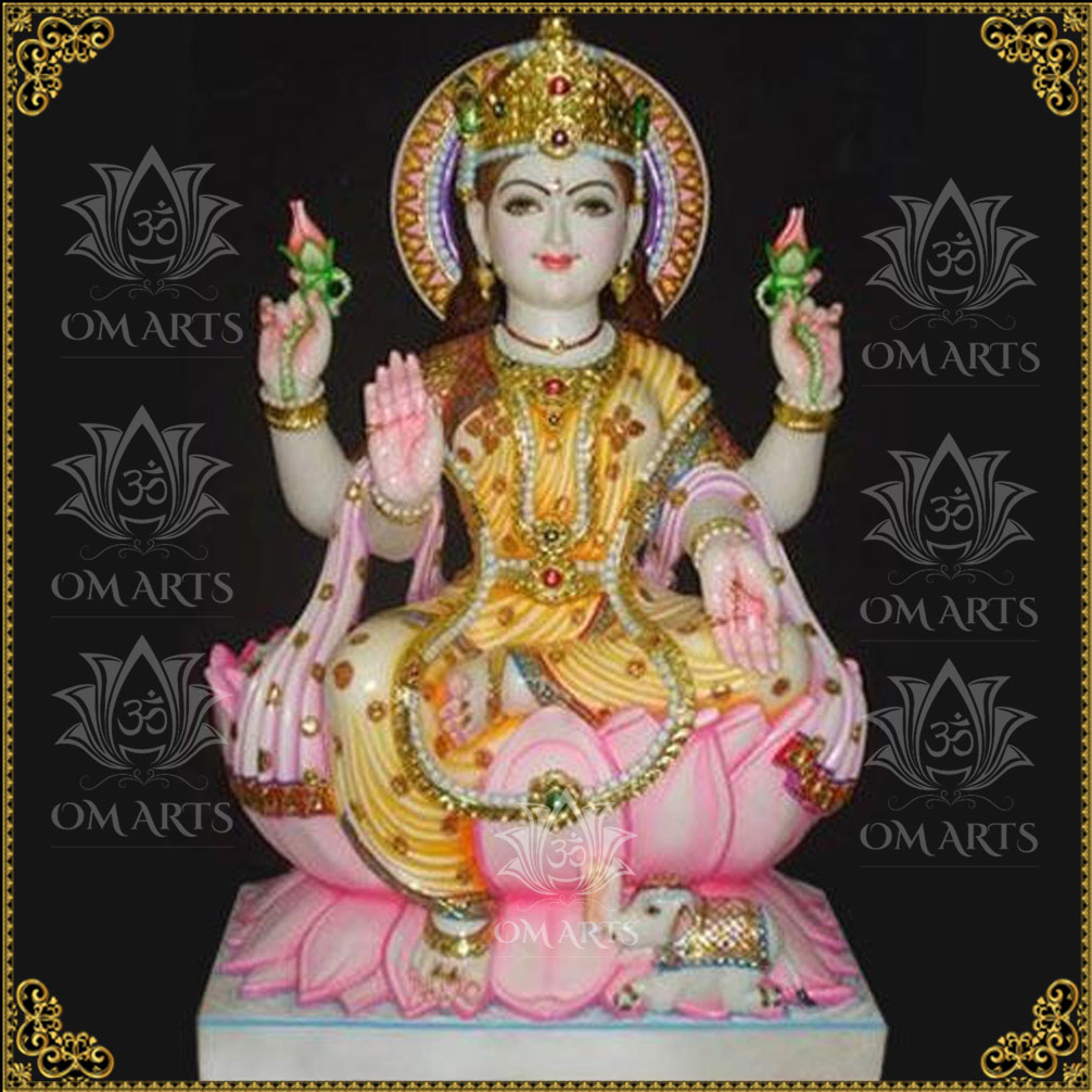 Marble Goddess Laxmi Statue