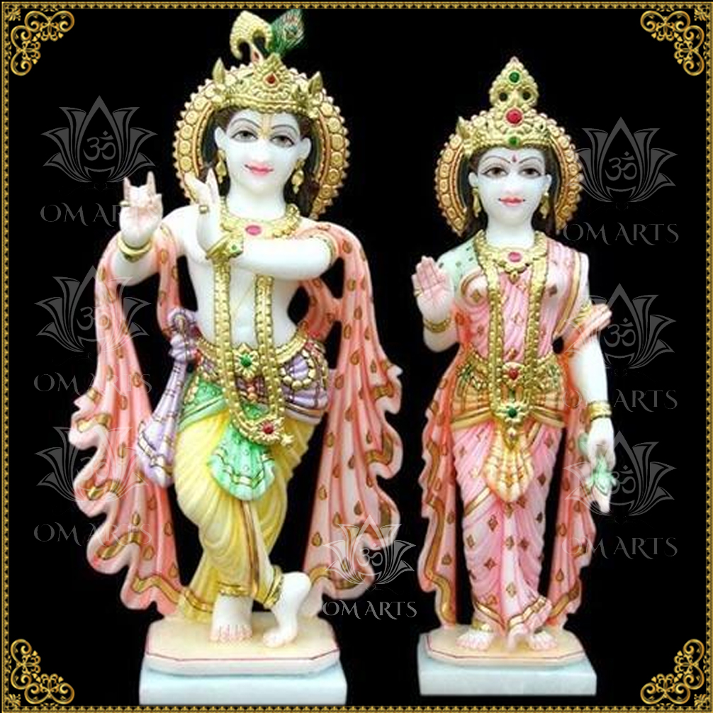 Marble Radha Krishna Statue