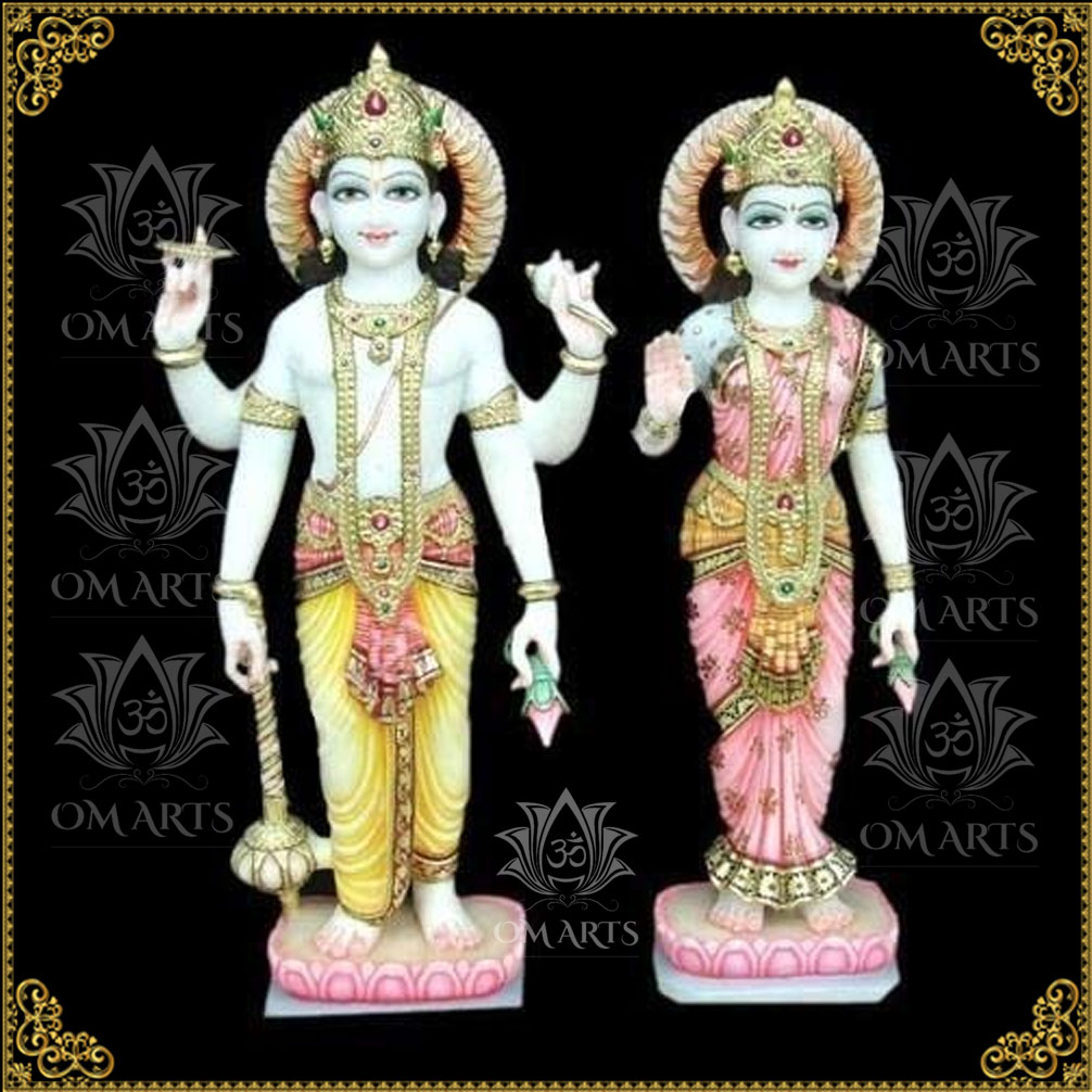 Marble Laxmi Narayan Statue