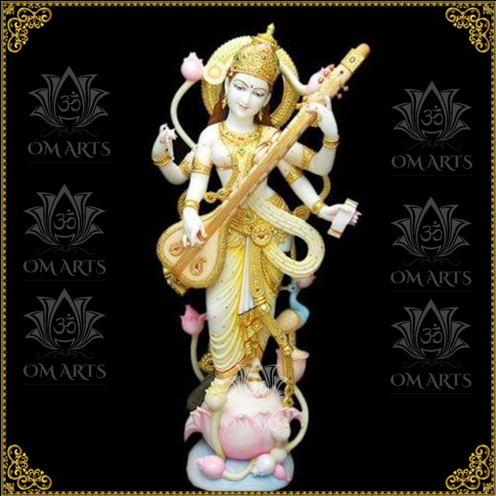 Marble Saraswati Statue