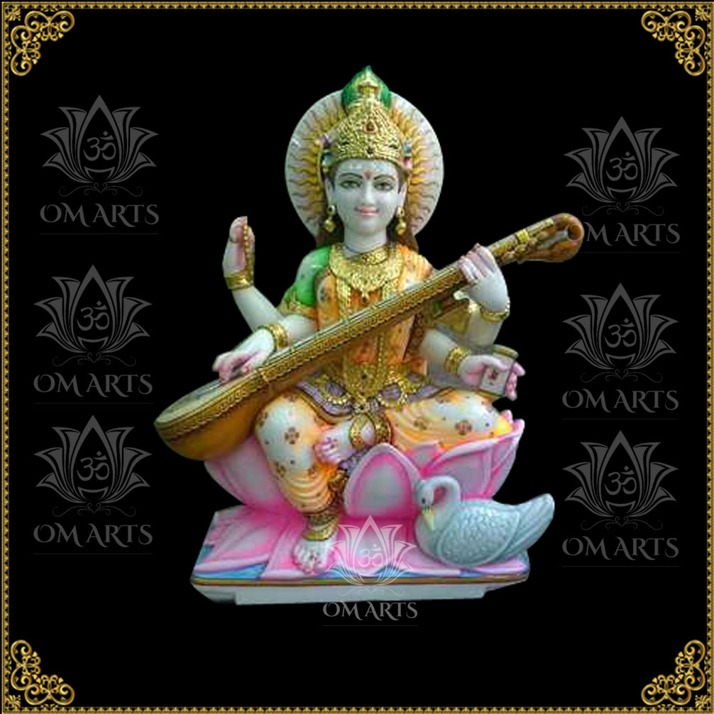 Marble Saraswati Statue