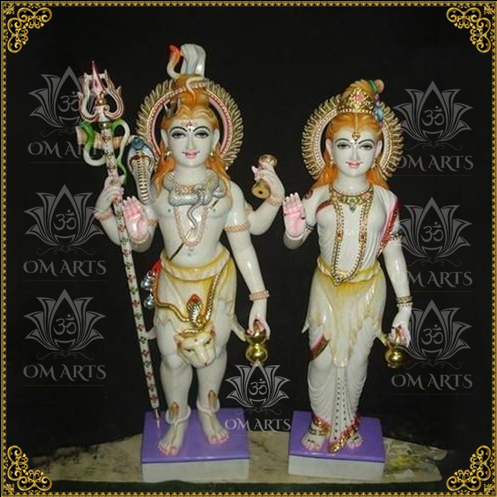 Makrana Marble Shiva Parvati Statue