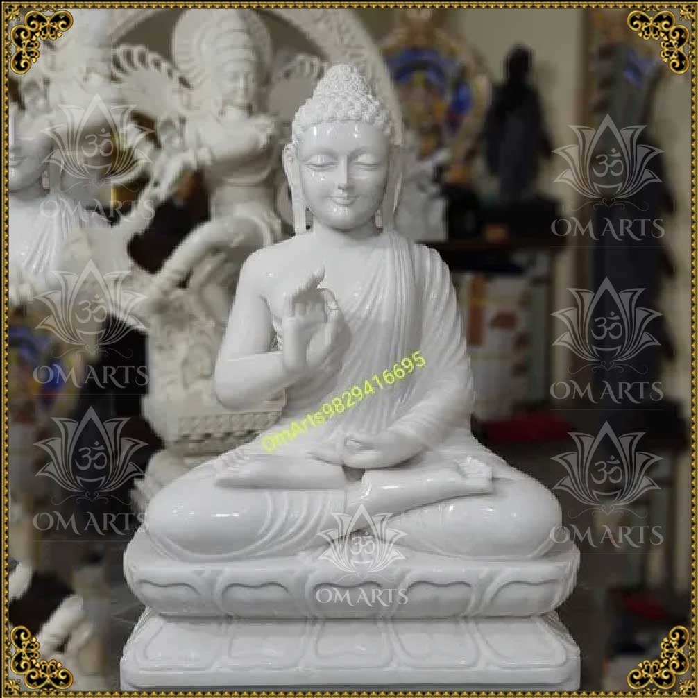 White Stone Buddha Statue