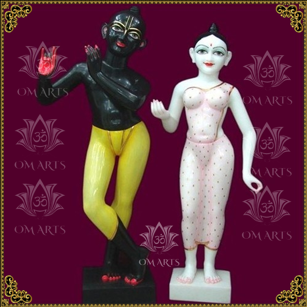Iskcon Radha Krishna Marble Statue