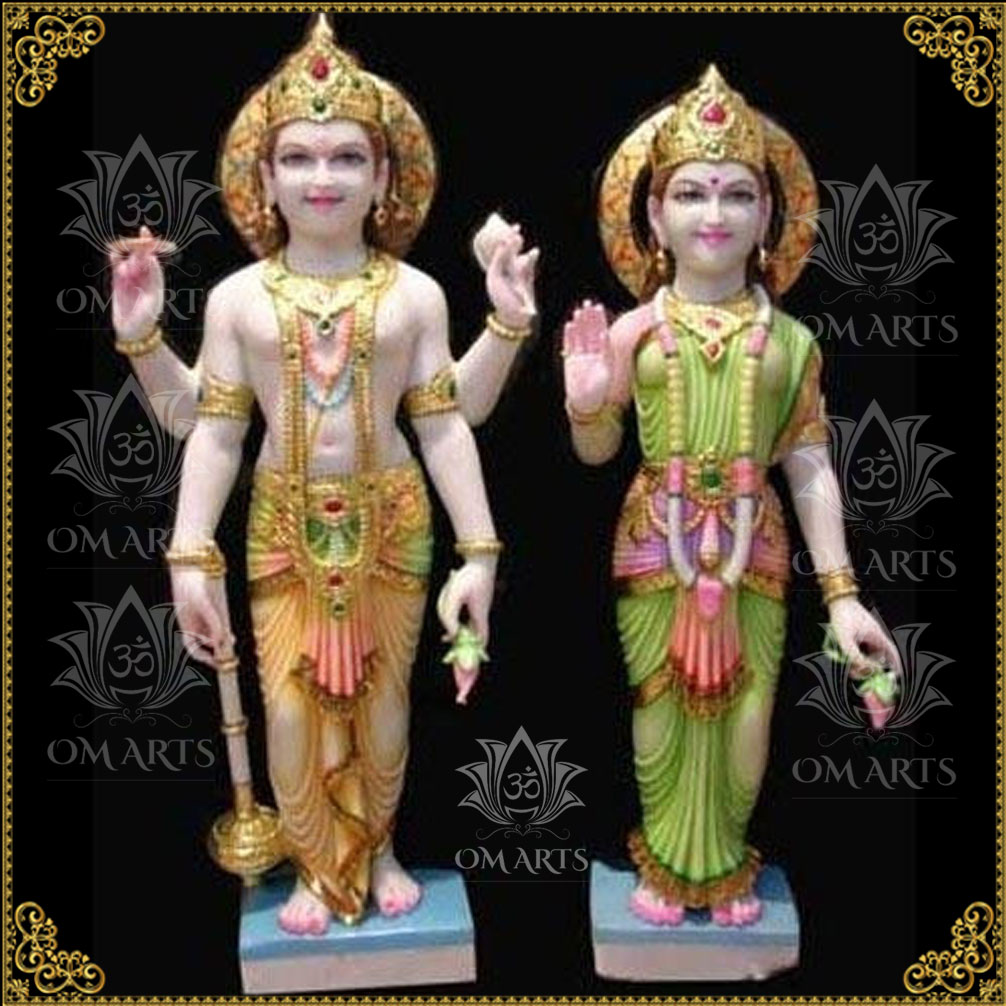 Marble Laxmi Narayan Statue