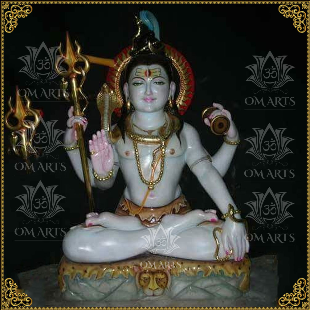 White Marble Shiva Statue