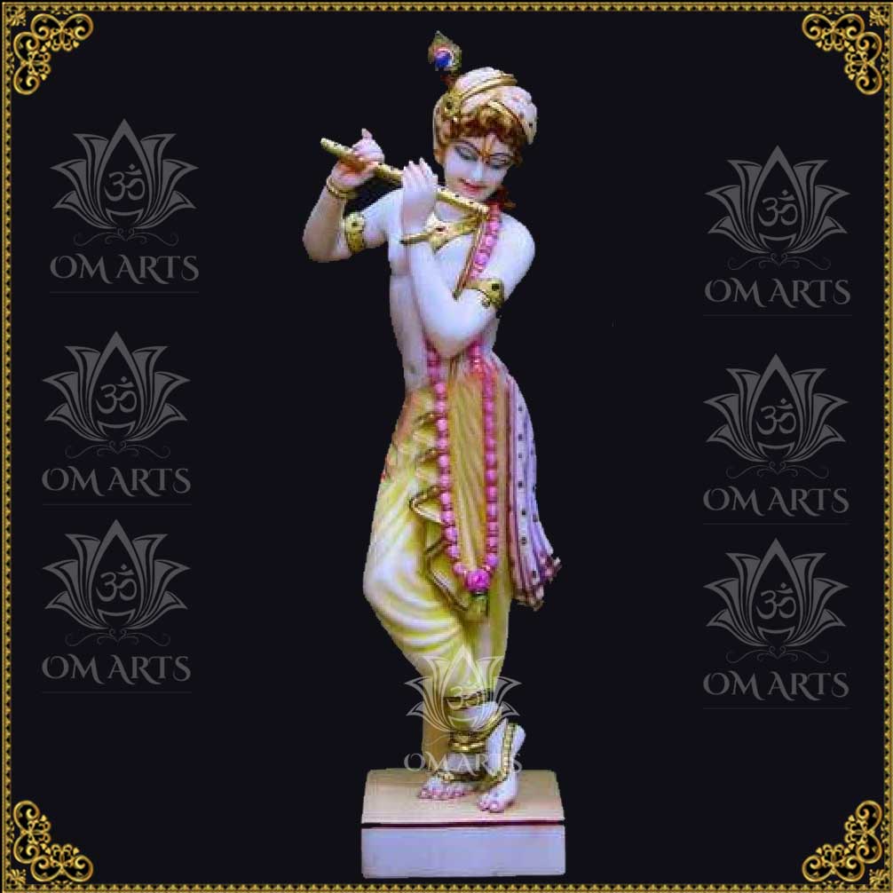 Marble Gwala Krishna Statue