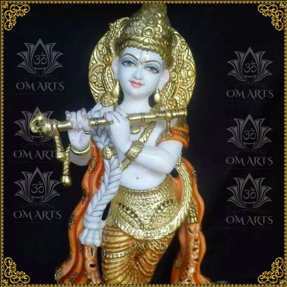 Marble Lord Krishna Statue