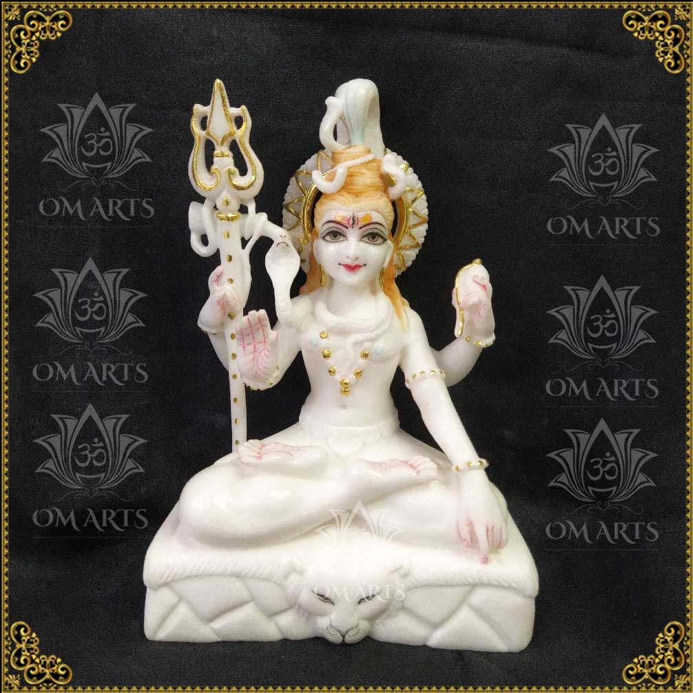 White Marble Shiv Statue