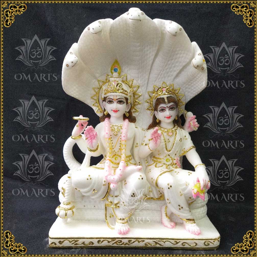 White Marble Vishnu Statue